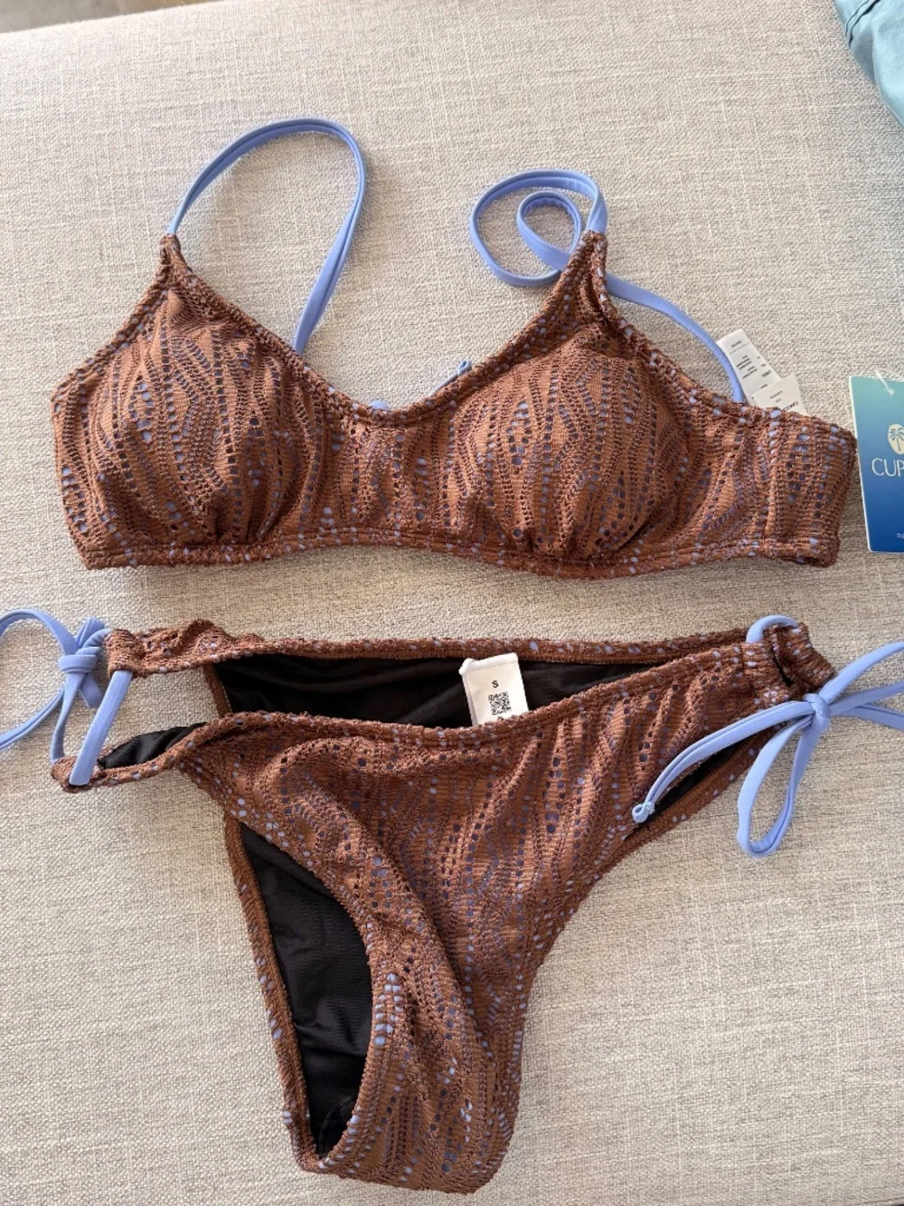 Lace Me Up Brown Bikini Set - Picture 5 of 8